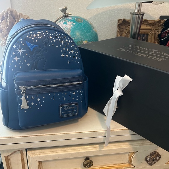 Loungefly Blue Fantasia Sorcerer Mickey Backpack main image 5
